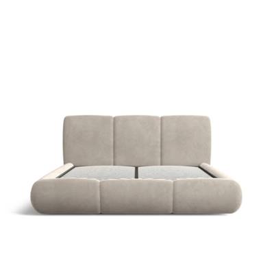 Ramnat lit boxspring 160x200 en velours sable