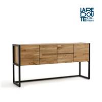 Bahi buffet enfilade chne massif et mtal noir