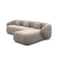Taigano canapé d'angle droit en velours beige foncé