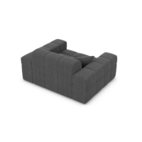 Lodce fauteuil 1 place en tissu texturé gris anthracite