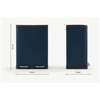 Colter poubelle tri sélectif 2 bacs bleu foncé