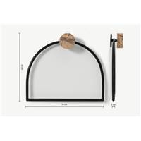 Elan anneau porte-serviette noir mat