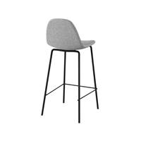 Vladi chaise de bar en tissu gris clair H65,5