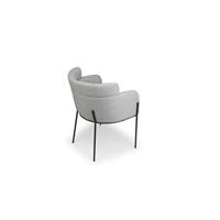 Baita chaise gris dorian et métal noir