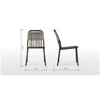 Bosco chaise d'extérieur foncé