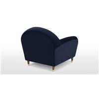 Carlton fauteuil velours bleu encre