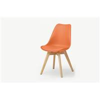 Deon chaise orange et bois