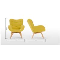 Doris fauteuil jaune shetland