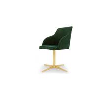 Keira chaise de bureau vert sapin et laiton