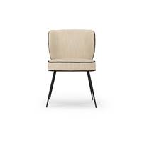 Valo chaise crème vanille et métal noir