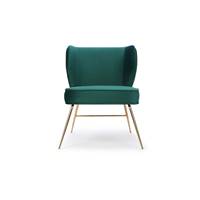 Valo chaise velours vert et mtal dor