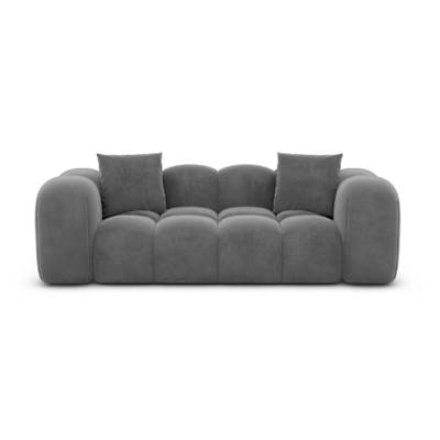Cotton canapé 2 places en velours gris foncé