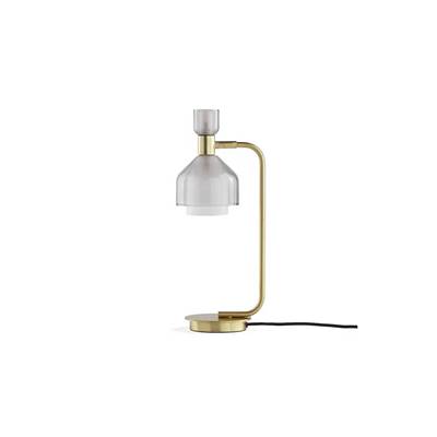 Siroma lampe de table laiton et verre fumé