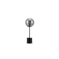 Diabolo lampe de table mtal noir et verre souffle