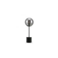 Diabolo lampe de table métal noir et verre soufflée