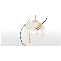 Gigi suspension laiton et verre transparent