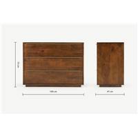 Anderson commode en bois de manguier et laiton