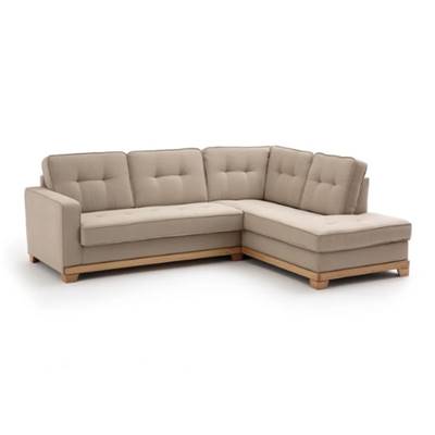 Pertuis canapé d'angle droit convertible sable