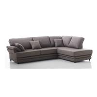 Castlenew canapé convertible d'angle gauche velours anthracite