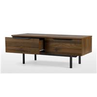 Damien table basse effet noyer et noir