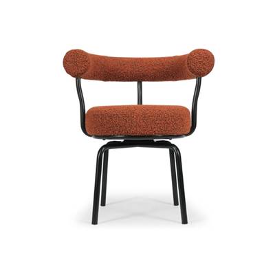 Jesper chaise de bureau rotative bouclette rouille