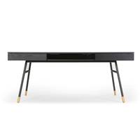 Dinavi bureau placage bois de frne noir