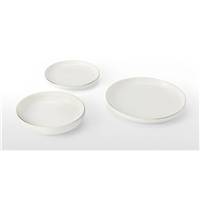 Taryn service 12 pièces blanc et doré