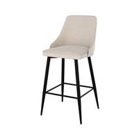 Diane chaise de bar en tissu beige H66