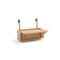 Freya jardinière de balcon acacia avec tablette pliante