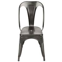 Lix chaise en métal gris foncé style industriel