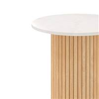Carmen table d'appoint en marbre et bois de manguier