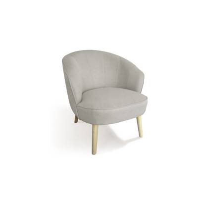 Lindsay chaise en tissu gris clair