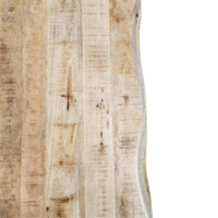 Liveo table à manger carrée 150cm manguier bords irréguliers pieds croisés