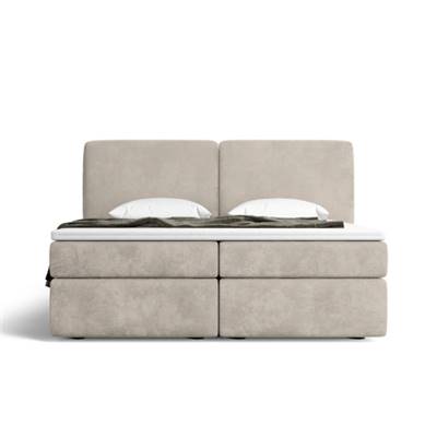 Bolabi lit boxspring 160x200 en velours sable