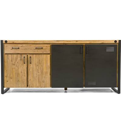 Kiko buffet acacia et métal 1 tiroir 4 portes