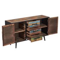 Soho buffet bois de bateau recyclé 2 portes 3 tiroirs