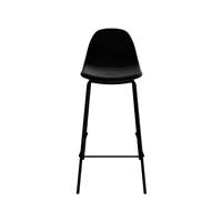 Vladi chaise de bar en velours noir H65