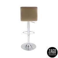 Oli chaise de bar en PU taupe pied métal