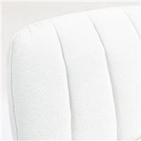 Rena fauteuil pivotant en tissu texturé blanc