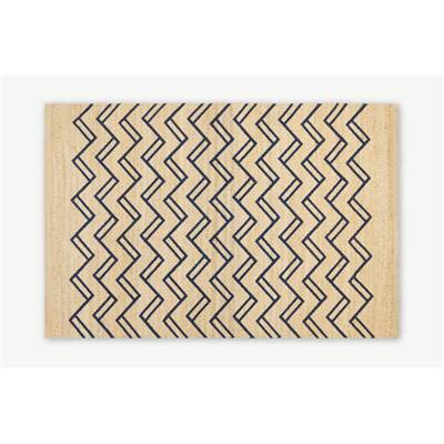 Elian tapis naturel et bleu nuit 140x200