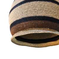 Milda moyenne suspension en jute rayé naturelle et marron ø45