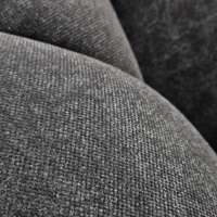 Dolban canapé 4 places en tissu texturé aspect velours gris anthracite