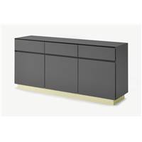 Elsdon buffet gris charbon et laiton