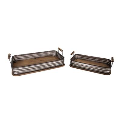 1 plateau zinc/bois