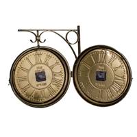 Horloge pendule pivotante de gare à 2 faces avec potence