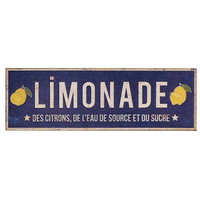 Plaque métal Limonade 55 x 18 cm