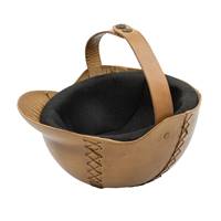 Bombe de cavalier cuir couleur cognac