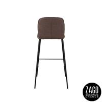 Sense chaise de bar tissu ombre et métal noir H75