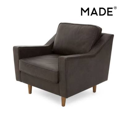Dallas fauteuil cuir brun