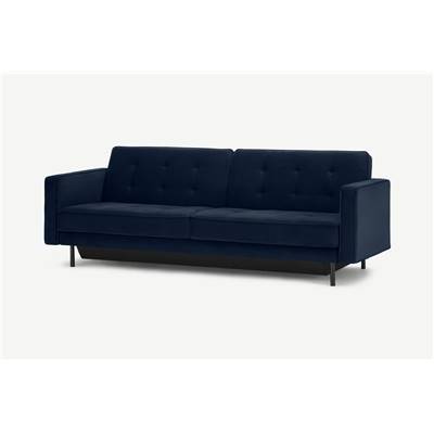 Rosslyn clic-clac velours bleu encre